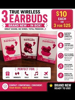 True Wireless Earbuds - Pink - Unbranded